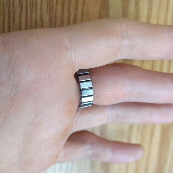 Silver Ring Watch Men's Women's Christmas Birthday Valentine's Anniversary Gift - Picture 2 of 5